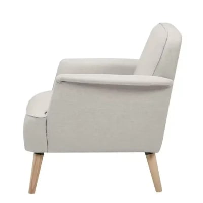 Picture of Mavely Foldable Lounge Chair – Natural Wood Base with Modern Comfort