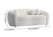 Picture of Serenity Modern White Teddy Velvet 3 Seaters Curved Sofa