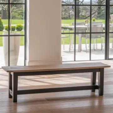 Picture of Bardin Natural Wood Two-Tone Bench