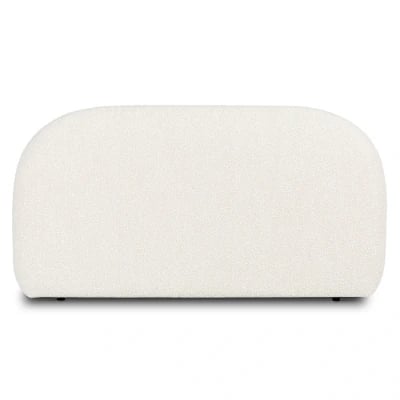 Genoa Upholstered Bed with Rounded Headboard – Natural Wood