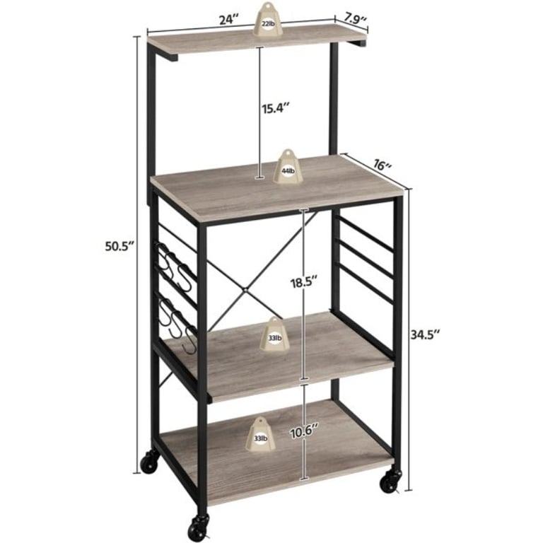Yaheetech Kitchen Baker's Rack Utility Storage 