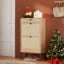 Éloree – Natural Wood & Rattan Shoe Cabinet