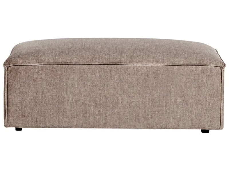Maren Ottoman – Soft Upholstery with Natural Wood Frame