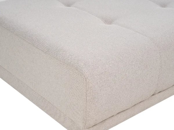 Maven Ottoman – Elegant Tufted Design in Natural Wood