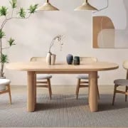 Picture of Wooden Dining Table with a Modern Design and Classic Touches - Kiabi