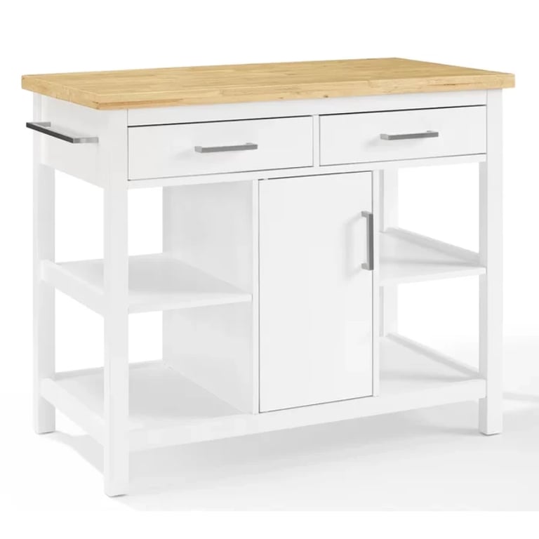 Flury Small Kitchen Island with storage