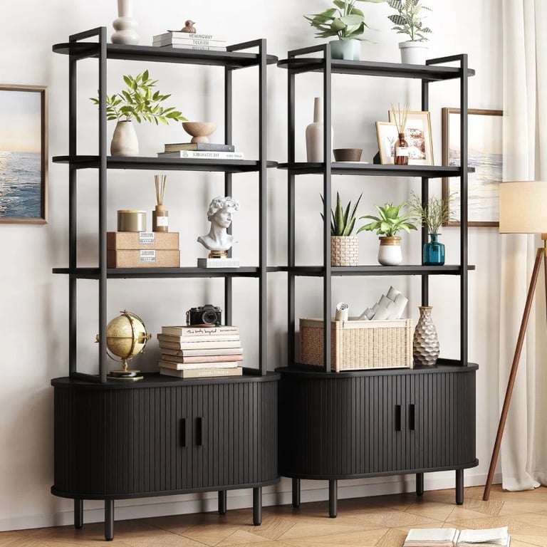 Versta – Elegant Black Storage & Display Bookcase