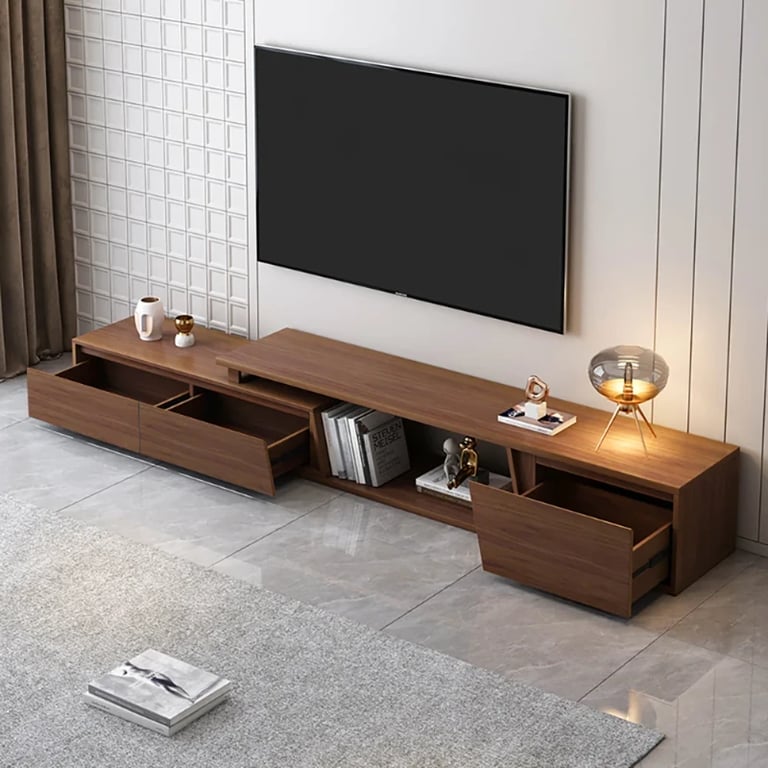 Picture of Alvaro – Natural Wood TV Stand with Coffee Table