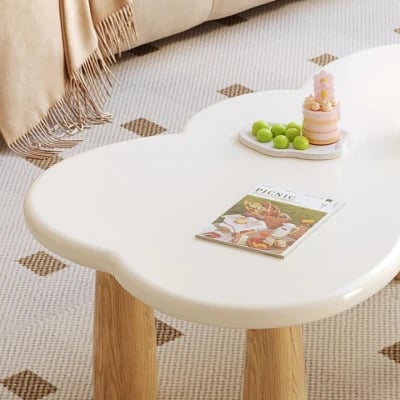 Clouda Modern Coffee Table – Organic Design – Natural Wood