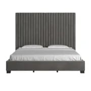 Picture of Velina Natural Wood Bed – Tufted Headboard