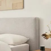 Lunessa Upholstered Queen Bed – Natural Wood