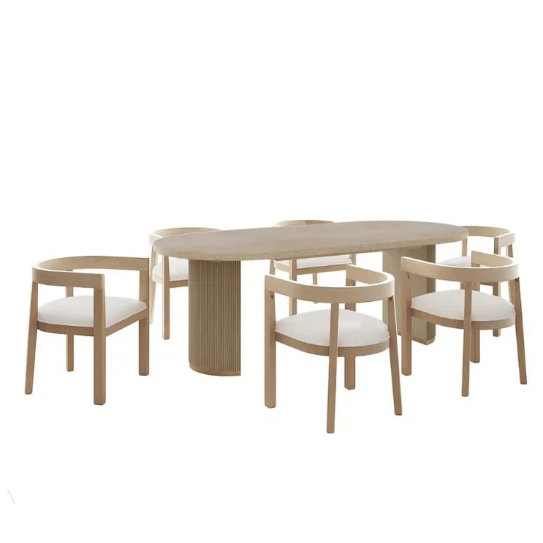 Orin Dining Set – Modern Design | Natural Wood