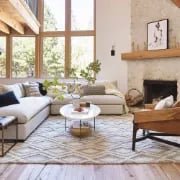 Elaris – Oval Coffee Table with Two Layers | Natural Wood & Marble Alternative