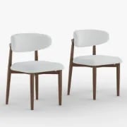 Picture of Elio Curved Back Dining Chair – Elegant Form with Treated Natural Wood