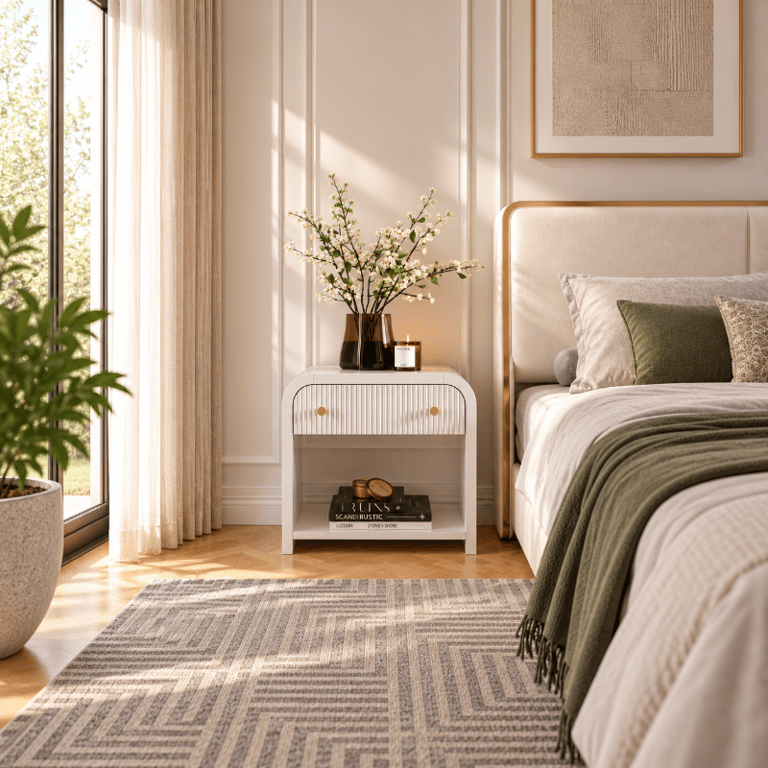 Lunaro Bedside Table – Natural Wood
