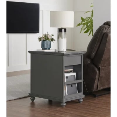 Picture of Ahmara Side table natural wood with storage