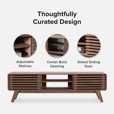 Picture of Valera Modern TV Stand with Practical Design – Natural Wood