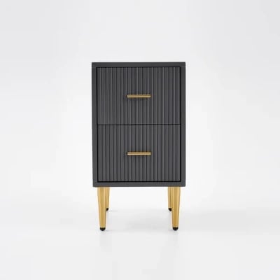 Picture of Crasmy Modern Nightstand with 2 drawers
