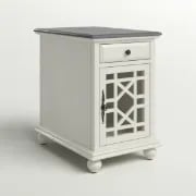 Picture of Ahmara Side table natural wood with storage