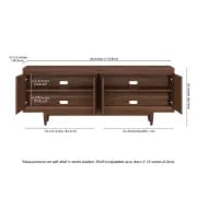 Picture of Olsen Natural Wood TV Unit – Four Doors & Tapered Legs