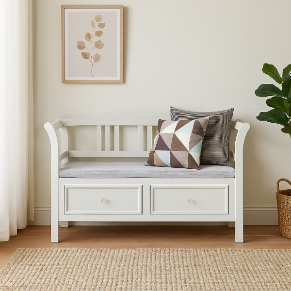 Picture of Lindsay Wood Storage Hallway Bench