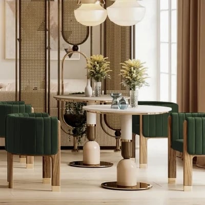 Picture of Arlin Modern Accent Chair – Natural Wood  & Steel Accents