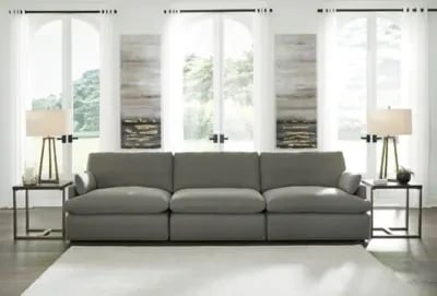 Picture of Tavani L-Shaped Sectional – Natural Wood Base