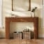 Linea Fluted Console Table – Natural Wood