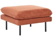 Tavine Ottoman – Modern Woven Fabric Design with Natural Wood Frame and Metal Legs