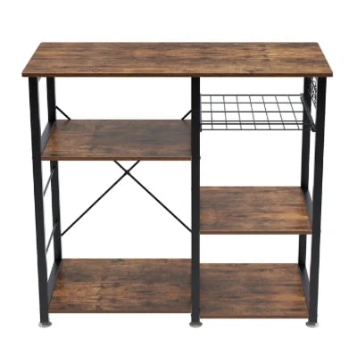 Slushy Rolling Kitchen Island with Metal Frame