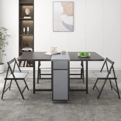 Picture of Sai Rectangle Folding Dining Table Set