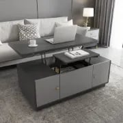 Nerio – Modern TV Unit Set made of Natural Wood with Extendable Design and Multi-Functional Coffee Table