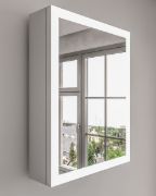 Picture of Peria – Multifunctional LED Bathroom Mirror with Natural Wood Storage