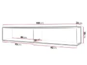 Picture of Elva – Floating Gloss White natural wood TV Unit