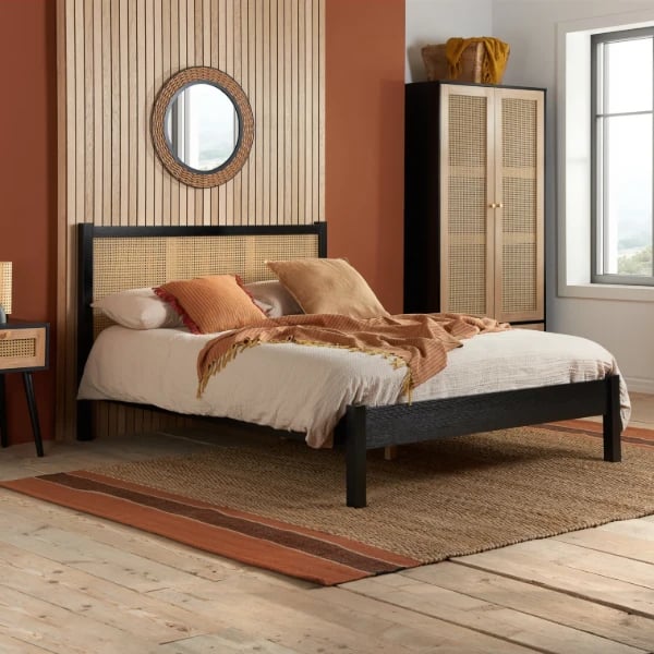 Picture of Aurélien Natural Wood Bed – Woven Headboard