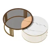 Picture of Riviera Coffee Table – Natural Wood & Luxe Dual Tops