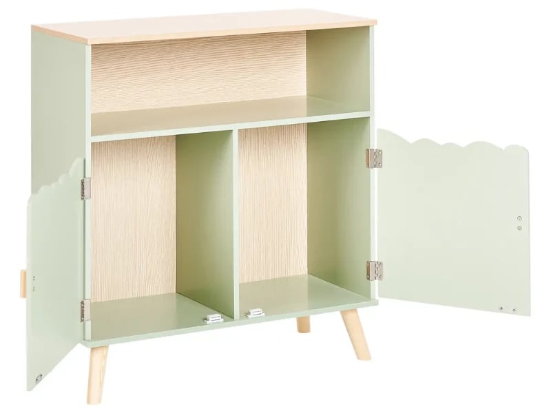 LuneBox Kids Natural wood Cabinet.