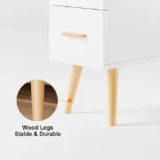 Picture of Monumo Natural Wood Side table  - 2 drawers