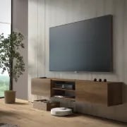 صورة أڤيرو وحدة تلفزيون جدارية – خشب طبيعي