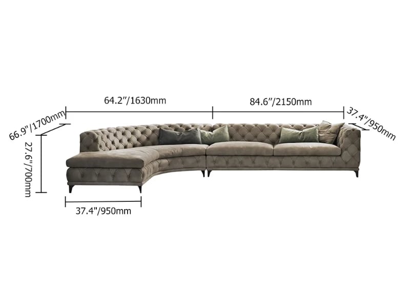 Picture of Montero Curved Sectional -Natural Wood