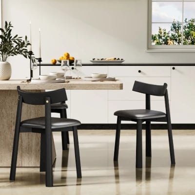 Picture of Kairo Noir Dining Chair – Painted Elegance in Natural Wood