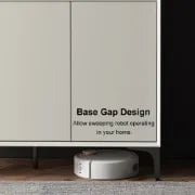 Nordic Minimalist Off White Wooden Shoe Cabinet with 2-Door 8-Shelf