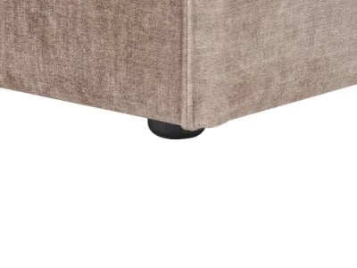 Maren Ottoman – Soft Upholstery with Natural Wood Frame