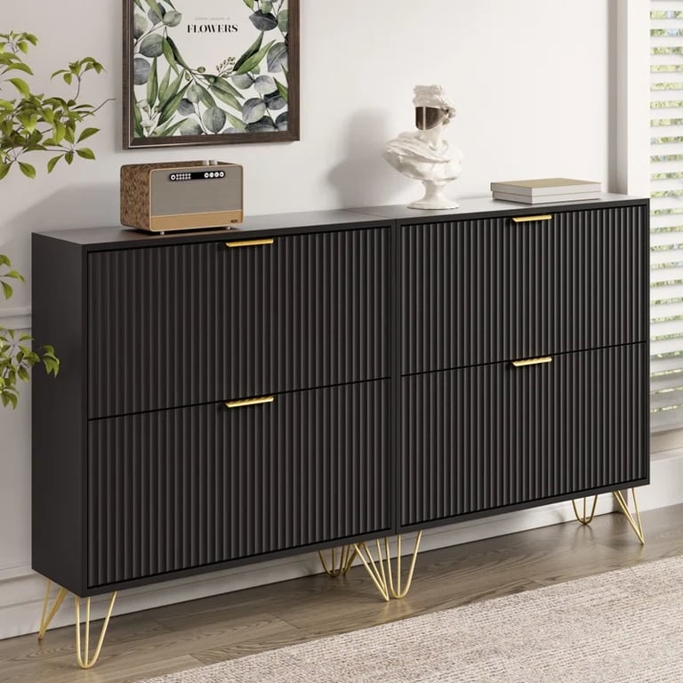 Picture of Pivot Shoe Cabinet - Natural wood