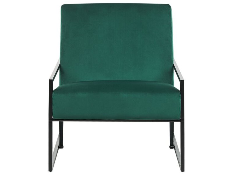 صورة كرسي ڤيونا بذراعين – تصميم أنيق بإطار أسود وتنجيد فاخر