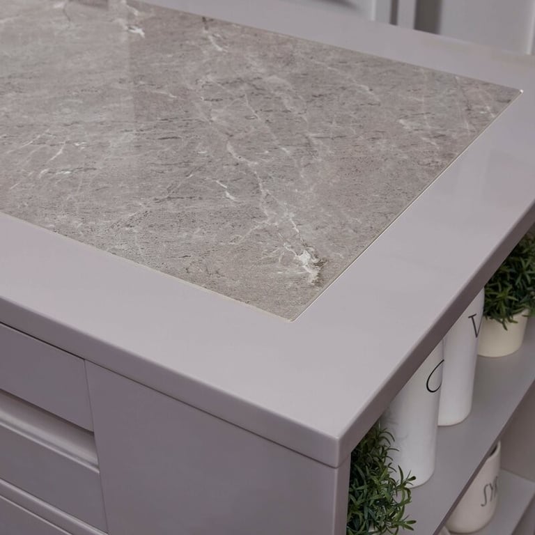 Rivie Kitchen Island Modern Storage Unit - Natural Wood