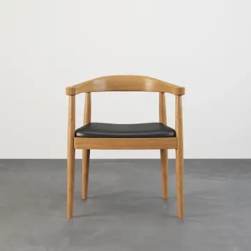 Picture of Torno Solid Curve Armchair – Resilient Natural Wood for Dining & Living