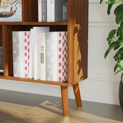 Modulo – Modern Divided Bookcase in Natural Wood