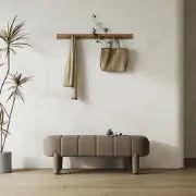 Arden – Upholstered Bench with Soft Curved Design