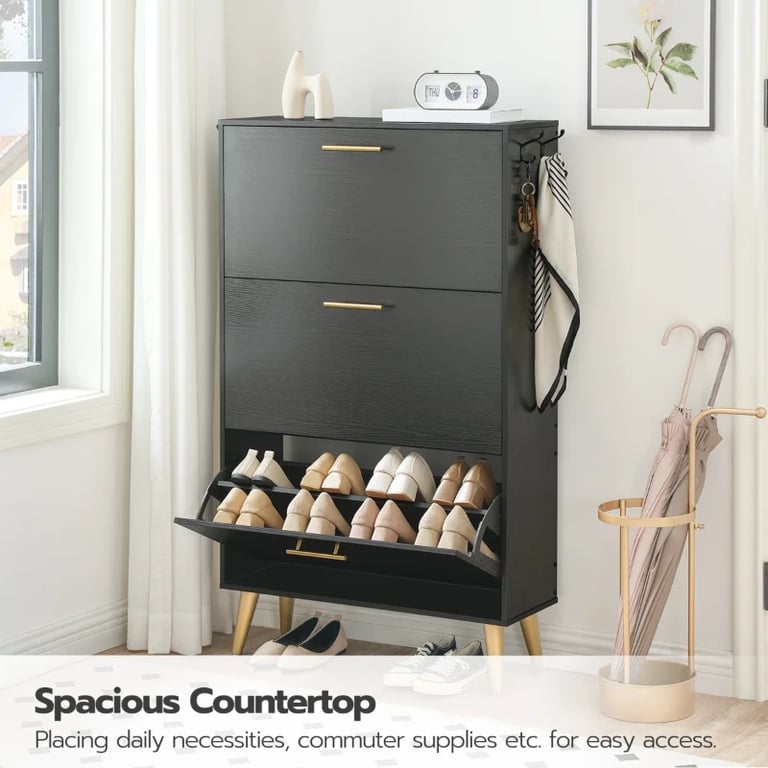 Noastra - Modern Natural Wood Shoe Cabinet